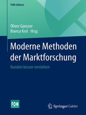 cover image of Moderne Methoden der Marktforschung